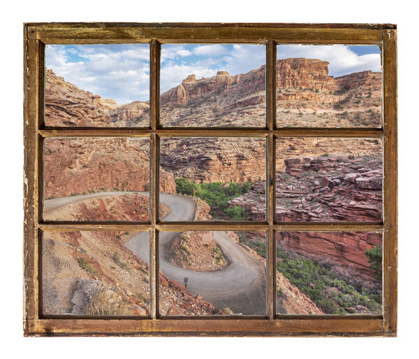 windy canyon road abstract