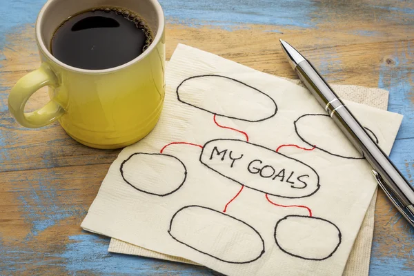My goals diagram napkin doodle — Stock Photo, Image