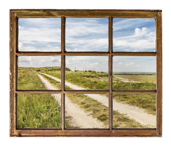 Prairie road window abstract — Stock Photo, Image