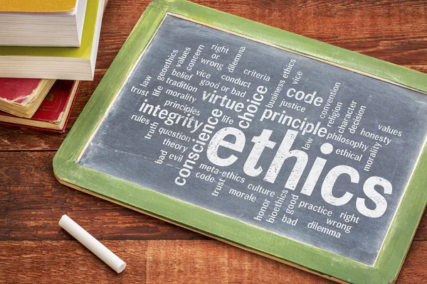 Ethics and moral dilemma word cloud — Stock Photo, Image