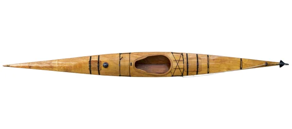 Kayak de mar de madera aislado — Foto de Stock