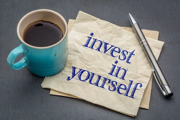 Invierte en ti mismo consejo — Foto de Stock