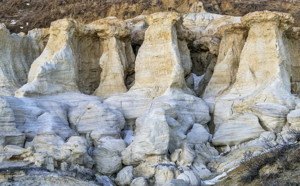 Formações erosivas na mina de pintura — Fotografia de Stock