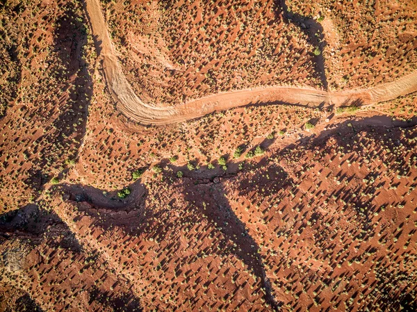 Wüste Luftaufnahme bei Sonnenaufgang — Stockfoto