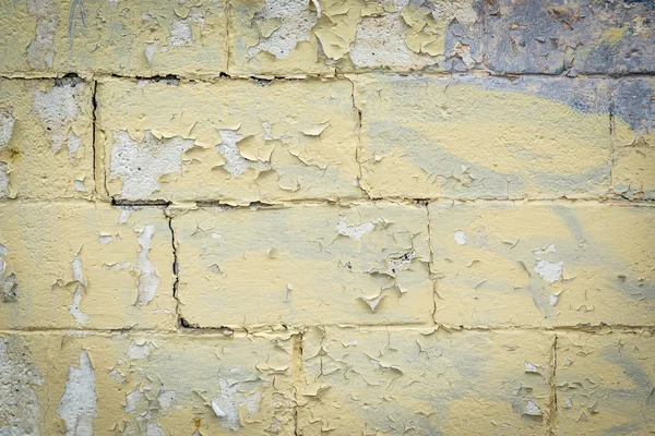 Yellow painted grunge wall texture — Stock Photo, Image