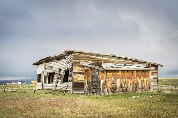 Gamla affären och bensinstationen — Stockfoto