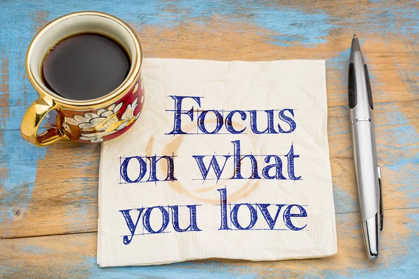 Concentre-se no que ama — Fotografia de Stock