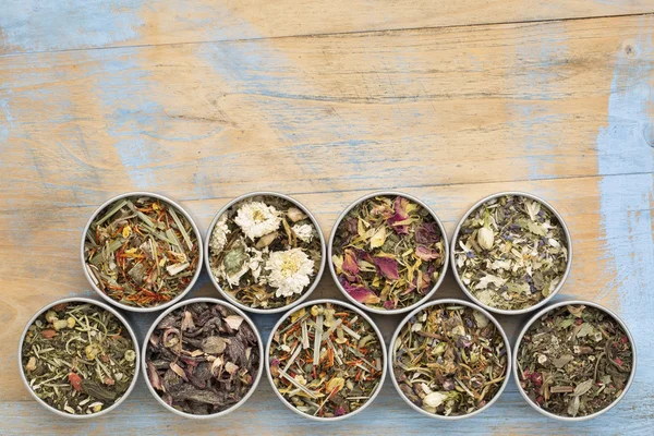 Colección de té mezcla de hierbas — Foto de Stock