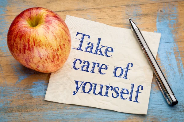 Take care of yourself advice — Stock Photo, Image