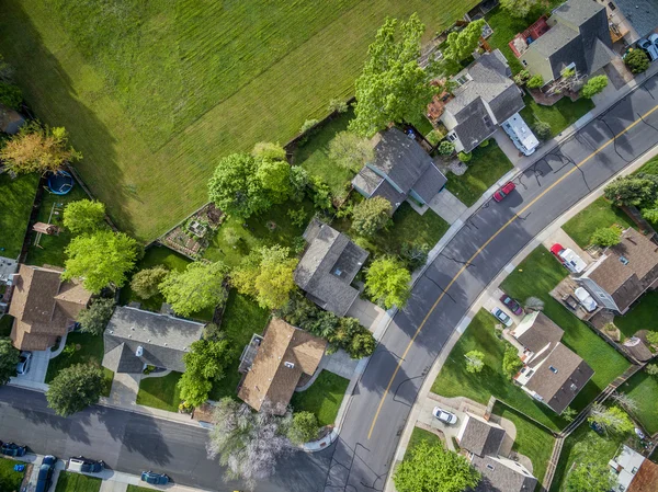 Residential neighborhood aerial veiw — Stock Photo, Image