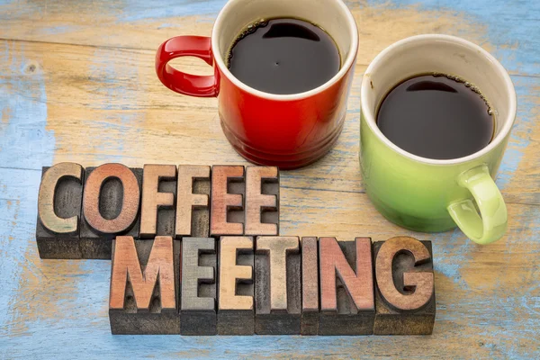Koffie vergadering concept — Stockfoto