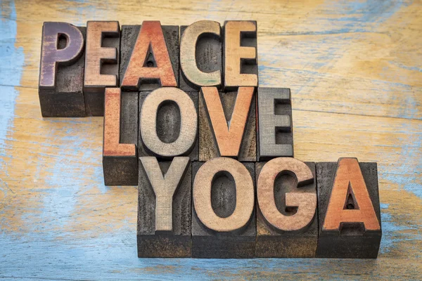 Pace, amore e yoga — Foto Stock