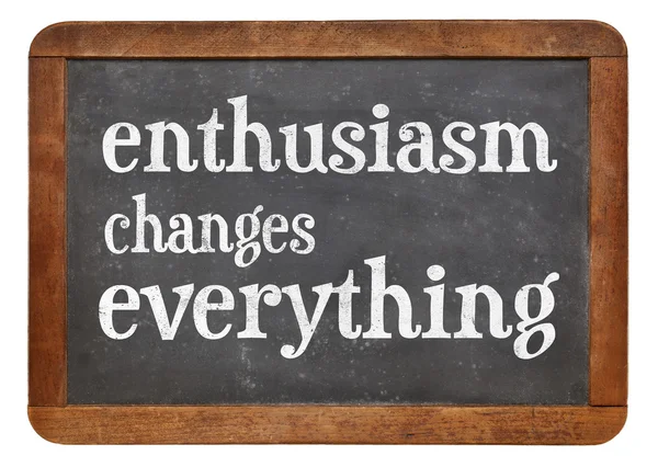 Enthusiasm changes everything — Stock Photo, Image