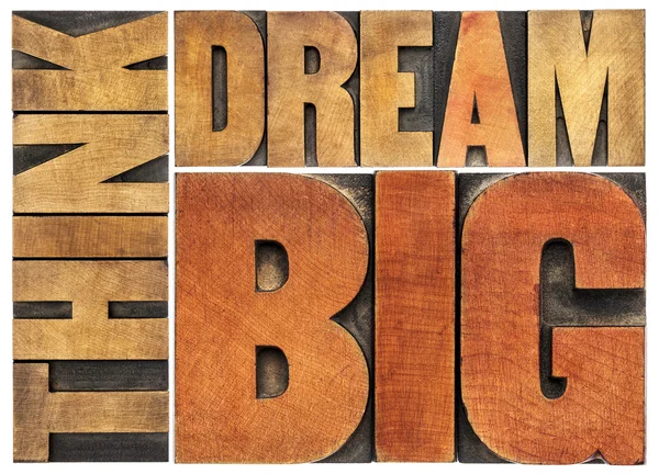 Think and dream big word abstract — Stock Photo, Image