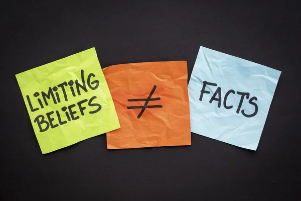 Limiting beliefs are not facts — Stock Photo, Image