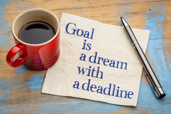 Goal is a dream with deadline — Stock Photo, Image