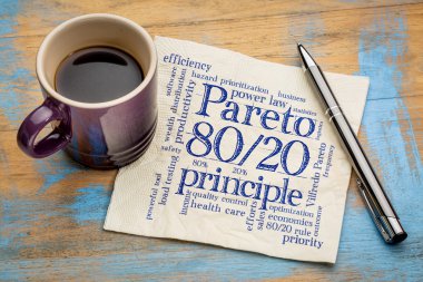 Pareto principle, eighty-twenty rule  clipart