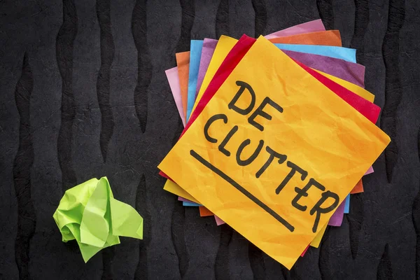 Declutter a felszólítás vagy tanácsadás — Stock Fotó