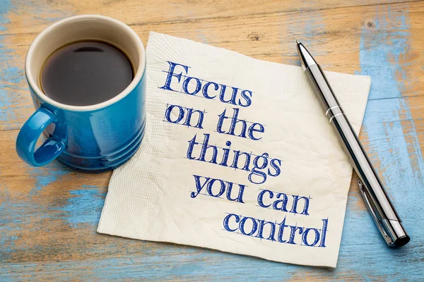 Concentre-se nas coisas que você pode controlar — Fotografia de Stock