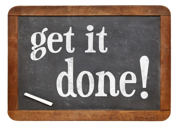 Get it done blackboard sign — Stock Photo, Image