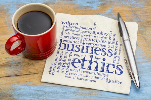 Business ethics word cloud — Stock Photo, Image