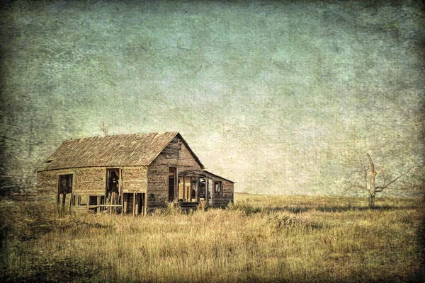 Antigua granja en la pradera de Colorado — Foto de Stock