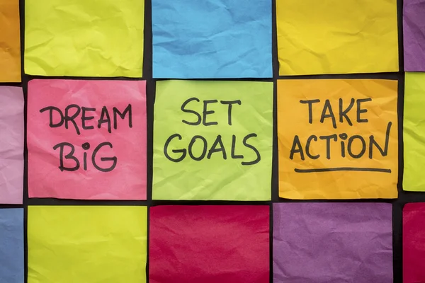 Álmodj nagyot, tűzz ki célokat, cselekedj! — Stock Fotó