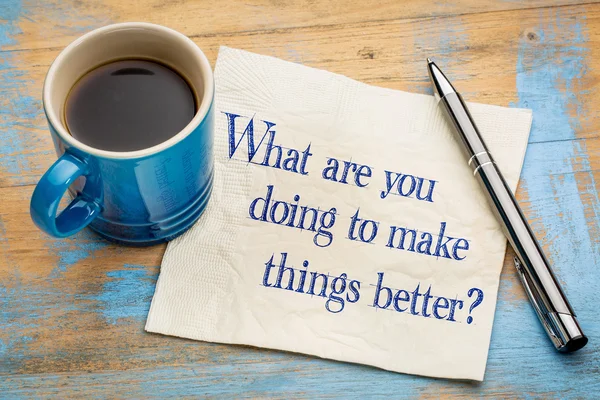 What are you doing to make things better? — Stock Photo, Image