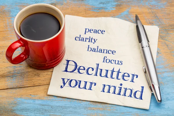 Declutter your mind advice — Stock Photo, Image