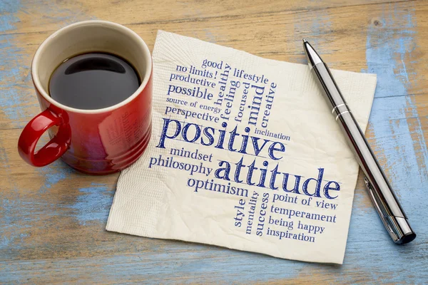 Attitude positive nuage de mots — Photo
