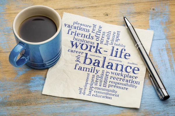 Work Life Balance Wortwolke — Stockfoto