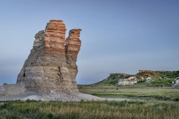 Castle Rock in Kansas Prärie — Stockfoto