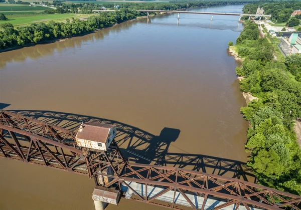 Spoorweg Katy Bridge bij Boonville — Stockfoto