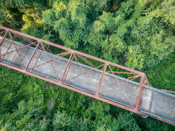 Vecchio ponte vista aerea — Foto Stock