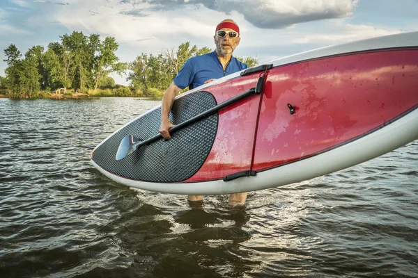 Stand up paddling in Colorado — Stock Photo, Image