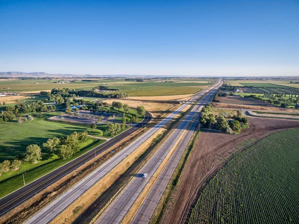 Auto-estrada no norte do Colorado — Fotografia de Stock