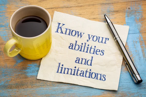 Know your abilities and limitations — Stock Photo, Image