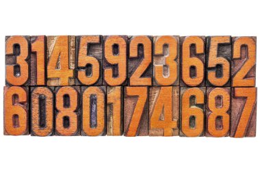 vintage ağaç türü sayı soyut