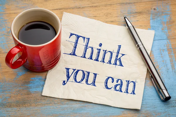 Think you can reminder on napkin — Stock Photo, Image