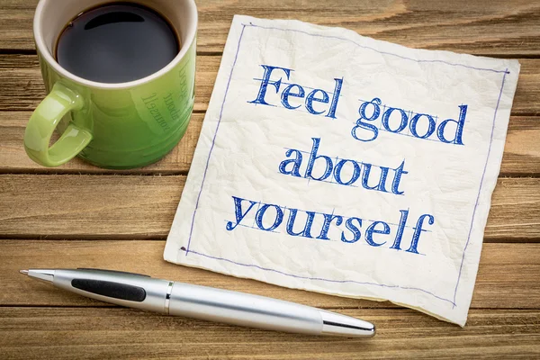 Sentir-se bem sobre si mesmo conselho — Fotografia de Stock