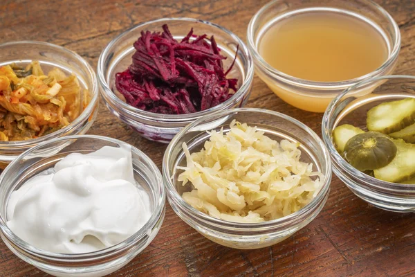 Fermented food collection — Stock Photo, Image