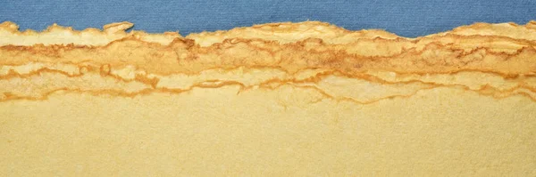 Abstrakcyjny Krajobraz Kolorach Niebiesko Żółtym Pastelowym Kolekcja Kolorowych Ręcznie Robionych — Zdjęcie stockowe