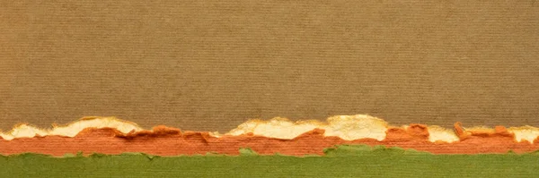 Paysage Abstrait Dans Des Tons Pastel Marron Orange Vert Une — Photo