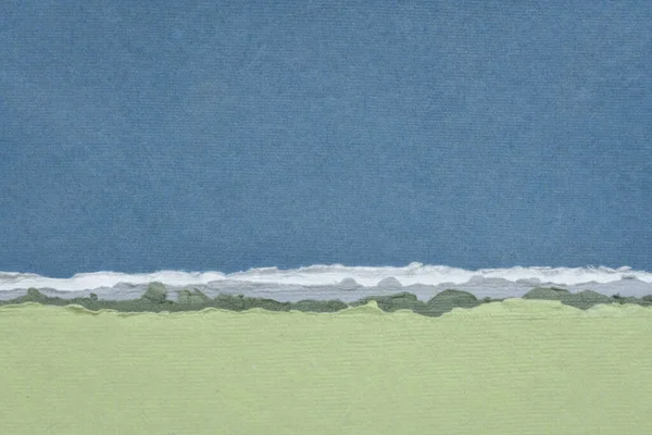 Paysage Abstrait Dans Les Tons Pastel Bleu Vert Une Collection — Photo