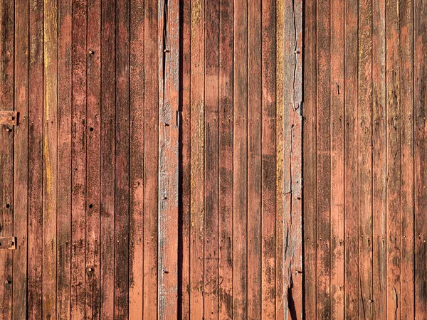 Rustikaler Holzhintergrund Einer Scheunenwand Bretter Aus Verwittertem Kiefernrot Lackiertem Holz — Stockfoto