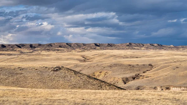 コロラド州北部のロッキー山脈の麓で草原を転がす Soapstone Open Space Fort Collins近く — ストック写真