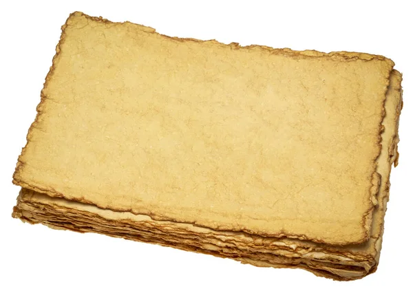 izole edilmiş bronzlaşmış ağır sıklet güverte kenar kağıtları yığını