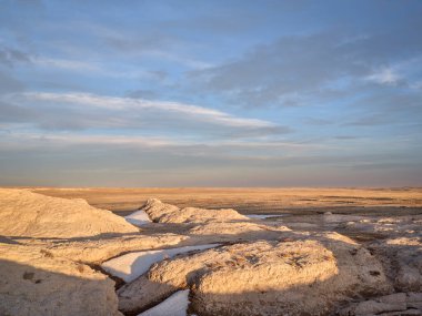 Kuzey Colorado 'daki Pawnee Ulusal Çayırı' nda bahar ya da kış başları (Ana Çizim YTD Bölgesi))