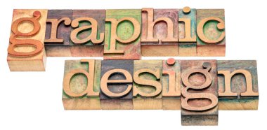 Grafik tasarımı - soyutlanmış sözcük soyut renkli mürekkep ile boyanmış eski harf baskı tahta yazı blokları