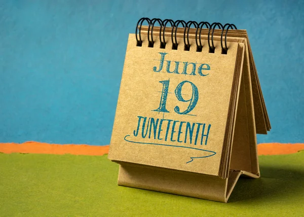 Juneteenth Junho Calendário Desktop Também Conhecido Como Dia Liberdade Dia — Fotografia de Stock